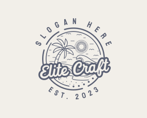 Beach Resort Vacation logo design