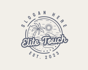 Beach Resort Vacation logo design