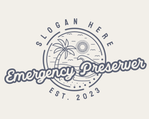 Beach Resort Vacation logo design