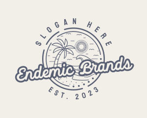 Beach Resort Vacation logo design