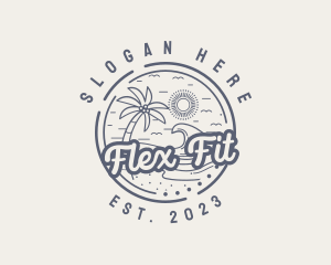 Beach Resort Vacation logo design