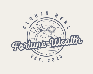 Beach Resort Vacation logo design