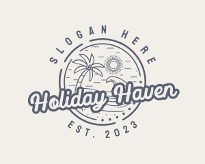 Beach Resort Vacation logo design