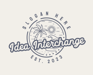 Beach Resort Vacation logo design