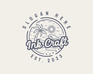 Beach Resort Vacation logo design