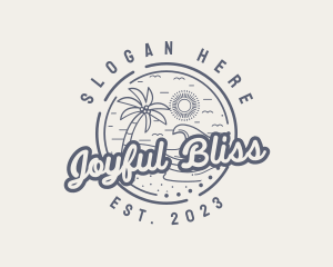 Beach Resort Vacation logo design