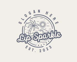 Beach Resort Vacation logo design