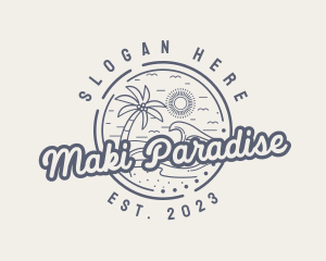 Beach Resort Vacation logo design