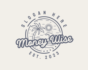 Beach Resort Vacation logo design