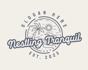 Beach Resort Vacation logo design