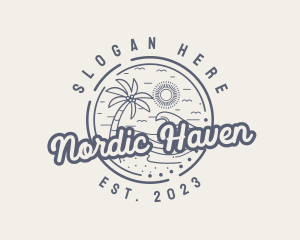 Beach Resort Vacation logo design