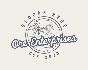 Beach Resort Vacation logo design