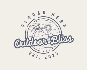 Beach Resort Vacation logo design