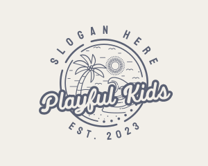 Beach Resort Vacation logo design