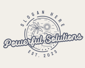 Beach Resort Vacation logo design