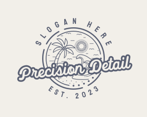 Beach Resort Vacation logo design