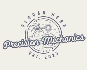 Beach Resort Vacation logo design