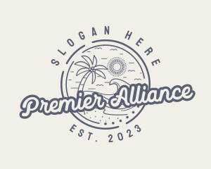 Beach Resort Vacation logo design