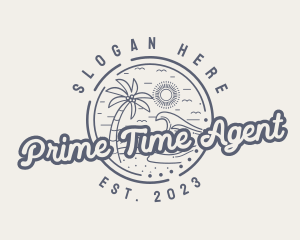 Beach Resort Vacation logo design