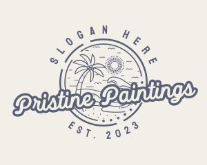 Beach Resort Vacation logo design