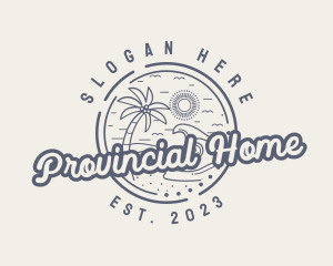 Beach Resort Vacation logo design