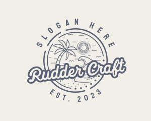 Beach Resort Vacation logo design