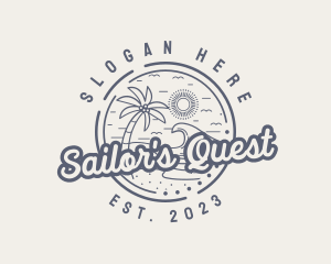 Beach Resort Vacation logo design