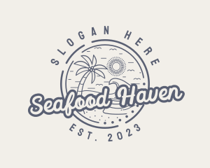 Beach Resort Vacation logo design