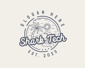 Beach Resort Vacation logo design