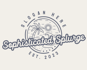 Beach Resort Vacation logo design