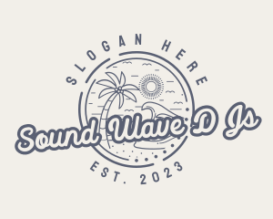 Beach Resort Vacation logo design