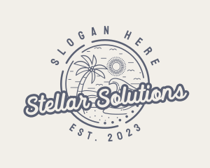 Beach Resort Vacation logo design