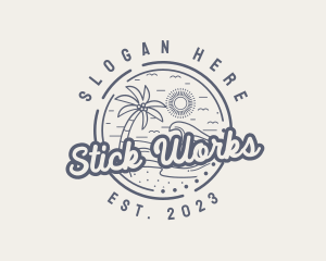 Beach Resort Vacation logo design