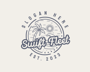 Beach Resort Vacation logo design