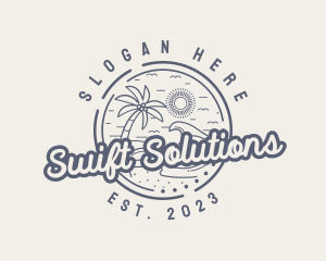 Beach Resort Vacation logo design