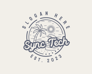 Beach Resort Vacation logo design