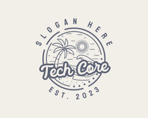 Beach Resort Vacation logo design