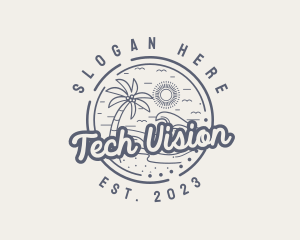 Beach Resort Vacation logo design