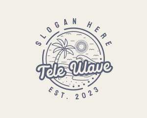 Beach Resort Vacation logo design