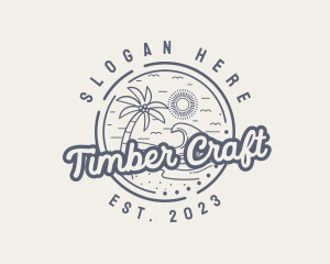 Beach Resort Vacation logo design