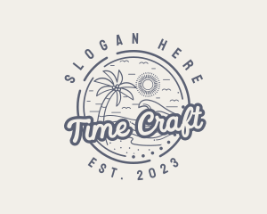 Beach Resort Vacation logo design