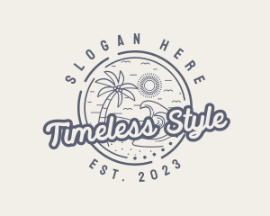 Beach Resort Vacation logo design