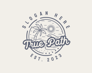 Beach Resort Vacation logo design