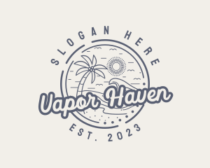 Beach Resort Vacation logo design