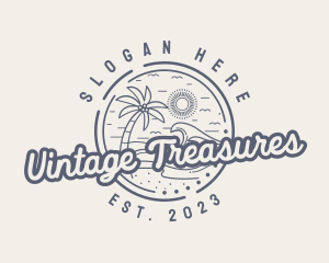 Beach Resort Vacation logo design