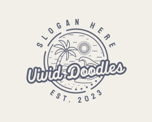 Beach Resort Vacation logo design