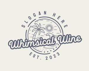 Beach Resort Vacation logo design