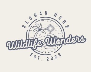 Beach Resort Vacation logo design