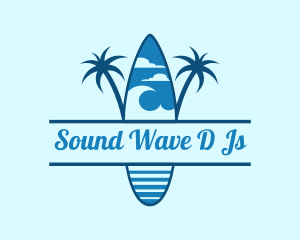 Island Surf Wave logo design