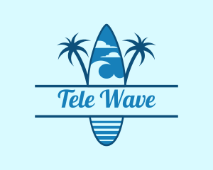 Island Surf Wave logo design